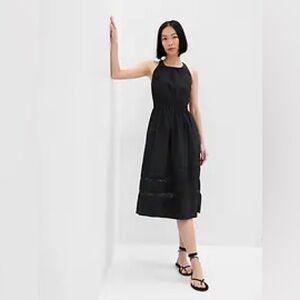 Gap summer halter black midi dress